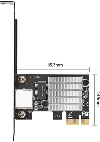 Pcıex1 2.5g Kablolu Gigabit 2500M Oyun Oyun RJ45 Arayüzü Disksiz Pex Önyüklenebilir Ağ Kartı IO-PCE8125B- (Yurt Dışından)