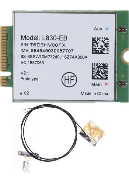 L830-4G Wifi Kartı + Anten Modülü Için X280 T480 T580 P52S L480 L580 T490 T590 P53S T490S X390 L490 L590 (Yurt Dışından)