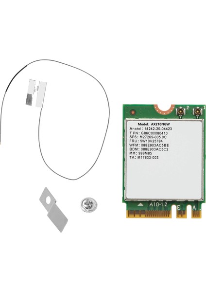 AX210NGW Wifi Kartı Wı-Fı 6e Bluetooth 5.2 2.4ghz 5ghz 3000MBPS M.2 Kablosuz Adaptör 802.11AX Ağ Kartı (Yurt Dışından)