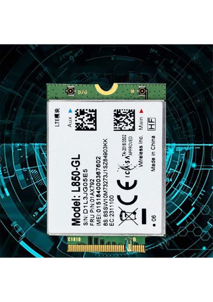 L850 Wifi Kartı + 2xantenna 01AX792 Ngff M.2 Modülü, T580 X280 L580 T480S T480 P52S Için (Yurt Dışından)