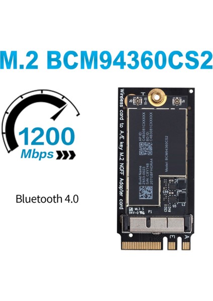 BCM94360CS2 Kablosuz Wifi Kartı Bluetooth 4.0 802.11AC Hackintosh Macos Hava 11 Inç A1465 13 Inç A1466 2013 MD711LL (Yurt Dışından)