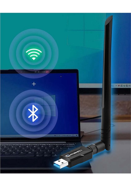 Yüksek Hızlı 1300 Mbps Wifi Kablosuz Ağ Kartı Usb3.0 Bluetooth5.1 Alıcı 2.4g 5 Ghz Çift Bantlı Kablosuz Alıcı Pc Için (Yurt Dışından) fırsatları