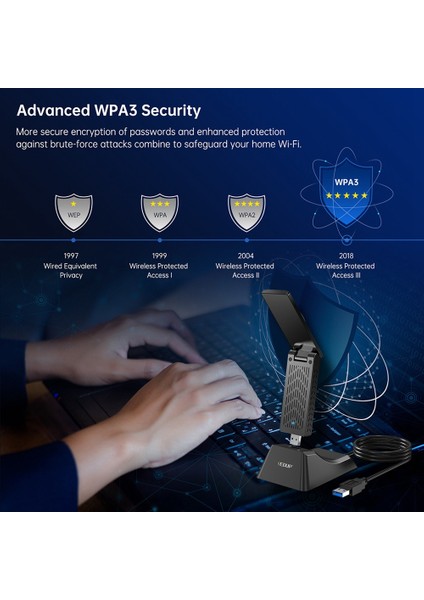 Çift Bantlı Kablosuz USB Ağ Kartı Usb3.0 Oyun Wifi6 Ağ Kartı Çevirme Anten Uzatma Tabanı AX1800MBPS,A (Yurt Dışından) fiyatları