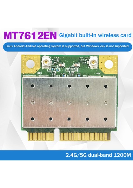 MT7612EN 2.4g 5g Dual Band Gigabit Dahili Kablosuz Ağ Kartı Mını Pcıe Wıfı Ağ Kartı Linux Android Için (Yurt Dışından)