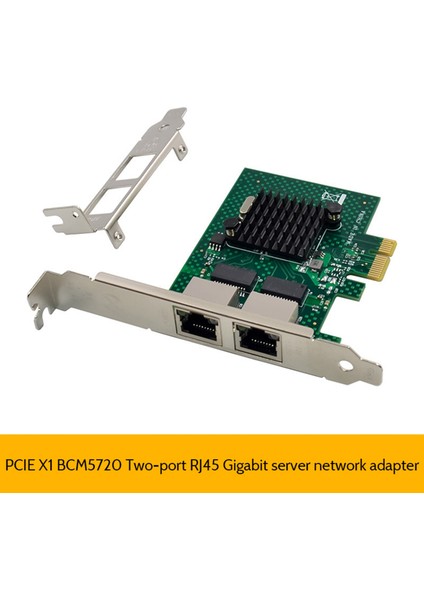 BCM5720 Pcıe X1 Gigabit Ethernet Ağ Kartı Çift Bağlantı Noktalı Sunucu Ağ Adaptör Kartı Pxe Vlan ile Uyumlu (Yurt Dışından) fiyatları