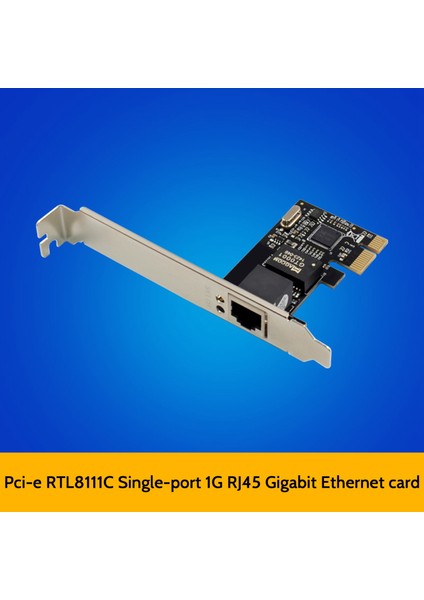 Pcıe X1 RJ45 Sunucu Gigabit Ağ Kartı RTL8111C Tek Bağlantı Noktalı 1000 M Ethernet Adaptör Kartı Masaüstü Için Ağ Kartı (Yurt Dışından)