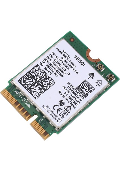 1650I Ac AX201NGW Wifi Kartı Wifi6 Çift Bantlı Kablosuz Kart 802.11AX//G Bt 5.0 Dizüstü Bilgisayar Için (Yurt Dışından)