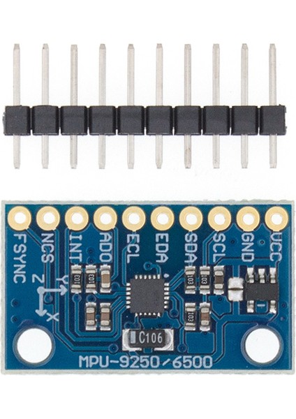 MPU-9250 -9250 9 Eksenli Sensör Modülü I2C/SPI Iletişim Thriaxis Jiroskop + Üç Eksenli Ivme Ölçer (Yurt Dışından)