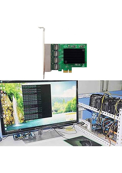 Pcıe Ağ Kartı Pcı-E X1 4 Port Gigabit Ethernet Sunucu Ağ Kartı Adaptörü Aşk Hızlı Deniz Örümcek Ros Yumuşak Yönlendirici (Yurt Dışından) fırsatları