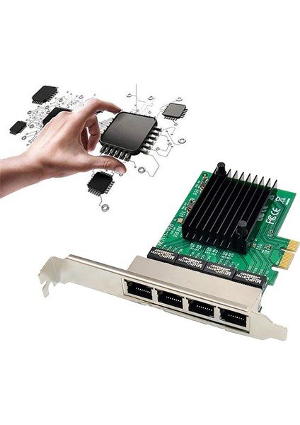 Pcıe Ağ Kartı Pcı-E X1 4 Port Gigabit Ethernet Sunucu Ağ Kartı Adaptörü Aşk Hızlı Deniz Örümcek Ros Yumuşak Yönlendirici (Yurt Dışından) indirimleri