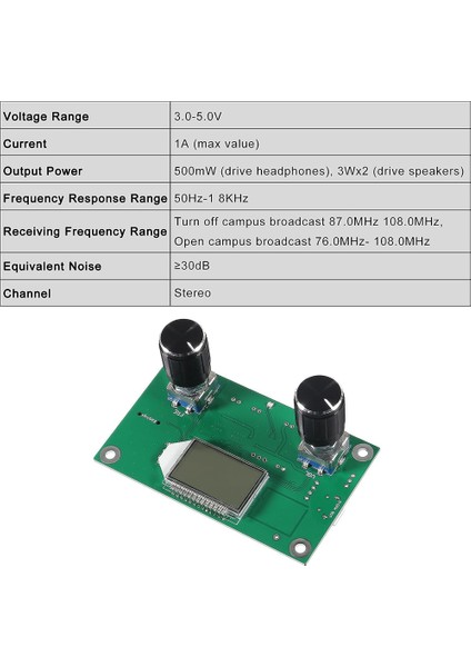 Parça Dijital Fm Alıcı Modülü, Radyo Alıcı Modülü Dijital Stereo Kurulu LCD Ekran Dsp Pll 76.0MHZ-108.0MHZ (Yurt Dışından)