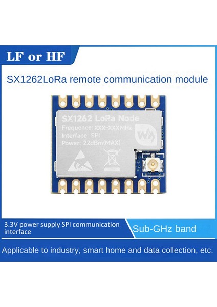 CORE1262-HF Lora Modülü Uzaktan Iletişim SX1262 Alt Ghz Hf Bandı Için Parazit Önleyici Lora Çip Modülü (Yurt Dışından)