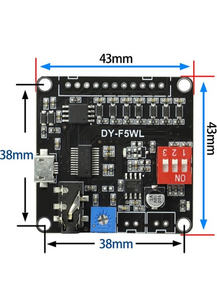 DY-F5WL 5W Ses Çalma Modülü Mikro Sd Kart Mp3 Müzik Çalar Destekli (Yurt Dışından)
