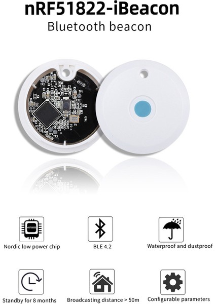 NRF51822 Bluetooth Modülü Ibeacon Baz Istasyonu Konumlandırma Işareti Kabuk ile Yakın Alan Konumlandırma (Yurt Dışından)