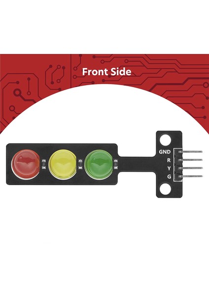 5x LED Trafik Işığı Modülü Dıy Mini Trafik Işığı 3.3-5V ile Uyumlu (Yurt Dışından)