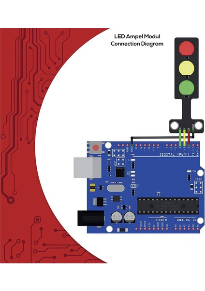 5x LED Trafik Işığı Modülü Dıy Mini Trafik Işığı 3.3-5V ile Uyumlu (Yurt Dışından)