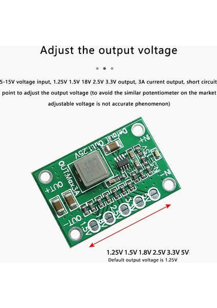 CA-1235 Güç Modülü, 1.25V 1.5V 2.5V 3.5V Çıkış, 3A Ayarlanabilir Düşürme Modülü (Yurt Dışından) indirimleri