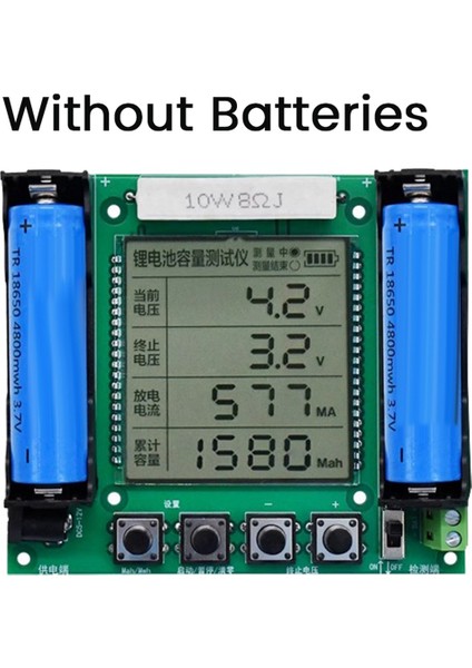 Gerçek Kapasite Test Cihazı 18650 Lityum Pil Ah Yük Test Cihazı Modülü Dijital Yüksek Hassasiyetli Çok Fonksiyonlu Modül (Yurt Dışından)