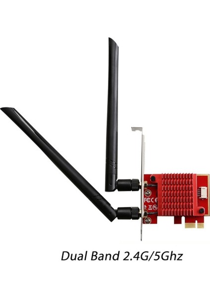 3000 Mbps Wifi 6 AX200 Wifi Kartı 802.11AX 2.4g/5 Ghz Bluetooth 5.2 Çift Bant Masaüstü Pcı-E Kablosuz Wifi Adaptörü WIN10 (Yurt Dışından)