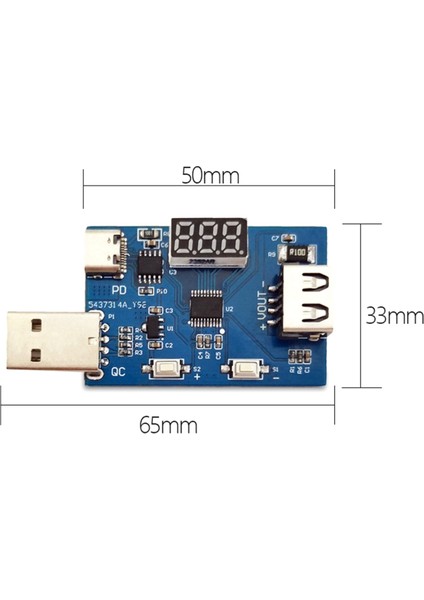 Qc2.0 Qc3.0 Pd3.0 Tuzak Modülü 3.6-20V Ayarlanabilir Çok Fonksiyonlu Gerilim Şarj Kafası Testi Yaşlanma Modülü (Yurt Dışından)