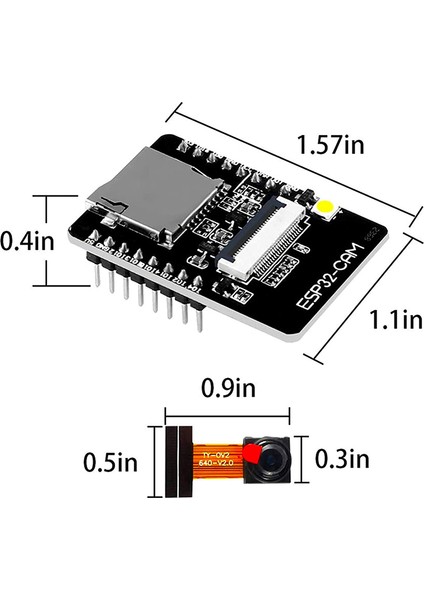4'lü Paket ESP32-CAM Wifi Bluetooth Kartı ESP32-CAM-MB Mikro Usb'den Seri Bağlantı Noktasına CH340G, OV2640 2mp Kamera Modülü ile (Yurt Dışından)
