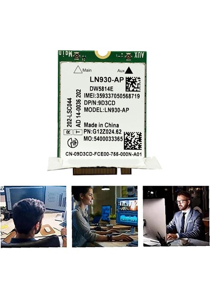 DW5814E Telit LN930-AP Wifi Kartı + 2xantenna Wwan Fdd-Lte Ngff 4g Modülü Dizüstü Bilgisayarlar 5285 5580 7480 (Yurt Dışından) modelleri