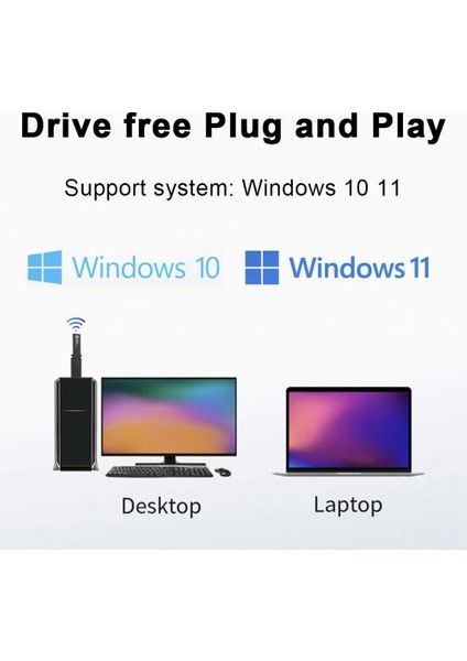 5400MBPS USB 3.0 Kablosuz Ağ Kartı Wifi 6e -Band 2.4g 5g 6g Adaptör USB Gigabit Ethernet Dongle Için 11 (Yurt Dışından)