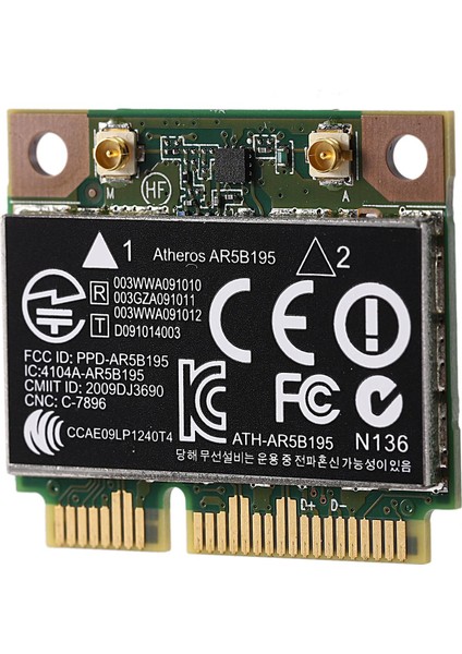 AR9285 AR5B195 150M+BT3.0 Yarım Mini Pcı-E Kablosuz Kart: 430 431 435 436 4530S Için 593127-001 592775-001 (Yurt Dışından)