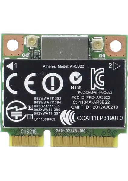 Çift Bantlı 300MBPS Wifi AR5B22 Kablosuz 802.11A/B/G Pcı-E Wlan 2.4g/5ghz 4.0 Wi-Fi Kablosuz Ağ Kartı Bluetooth4.0 (Yurt Dışından)