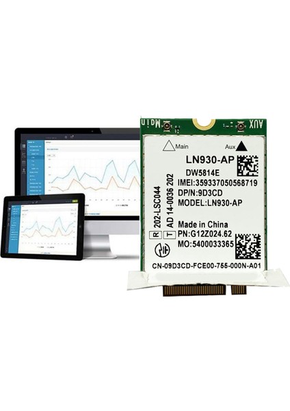 DW5814E Telit LN930-AP Wifi Kartı + Anten Wwan Fdd-Lte Ngff 4g Modülü Dizüstü Bilgisayarlar 5285 5480 5580 7480 (Yurt Dışından) modelleri