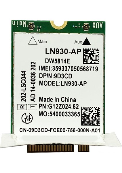 DW5814E Telit LN930-AP Wifi Kartı + Anten Wwan Fdd-Lte Ngff 4g Modülü Dizüstü Bilgisayarlar 5285 5480 5580 7480 (Yurt Dışından) indirimleri