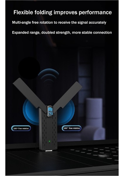 AX1800M USB Wifi6 Kablosuz Ağ Kartı Wifi 6 USB Adaptörü Usb3.0 Çift Bant 2.4ghz/5ghz Yüksek Hızlı Ağ Kartı (Yurt Dışından)