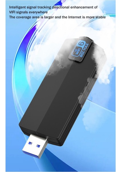 AX1800M USB Wifi6 Kablosuz Ağ Kartı Wifi 6 USB Adaptörü Usb3.0 Çift Bant 2.4ghz/5ghz Yüksek Hızlı Ağ Kartı (Yurt Dışından)