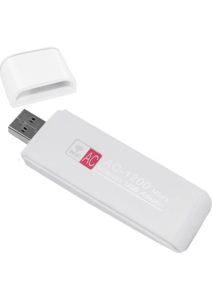 AC1200M Wifi Adaptörü Çift Bant 2.4g/5.8g USB Kablosuz Adaptör Kablosuz Dongle Ağ Kartı MT7612UN USB Wifi Adaptörü (Yurt Dışından)