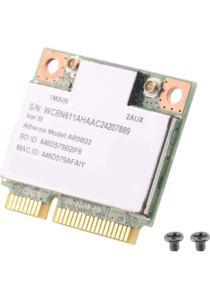 AR9462 AR5B22 WB222 Yarım Mini Pcıe 300MBPS+BLUETOOTH4.0 Wlan Wifi Kablosuz Kartı (Yurt Dışından)