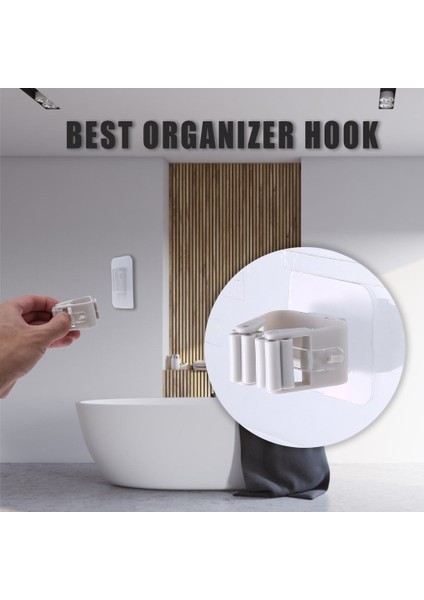 Kancalar Çok Fonksiyonlu Pratik Mutfak Duvara Monte Paspas Tutucu Askı Rafı (Yurt Dışından) fırsatları