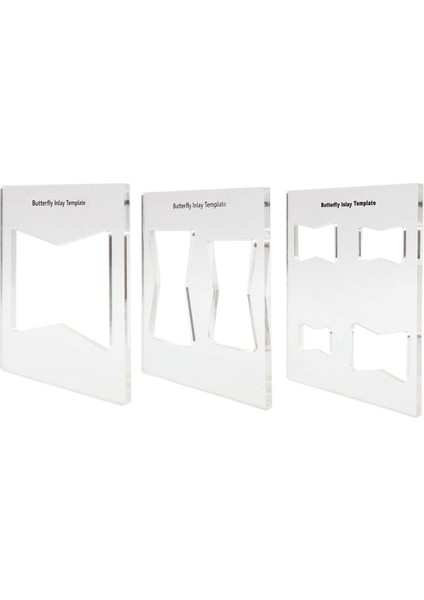 3 Adet Kelebek Kakma Şablonu Ağaç Işleme Papyon Anahtar Şablonları (Yurt Dışından)