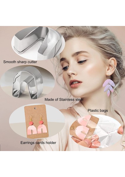 Polimer Kil Kesiciler, 23 Adet Dıy Kil Kesiciler Şekiller Polimer Takı Üreticisi ile Küpe Kartları Kanca Dıy Plastik Torbalar (Yurt Dışından) fırsatları