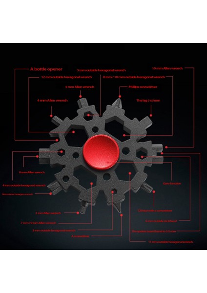 Erkekler Için Çoklu Alet-1 x Snowflake Multitool 1 x Multitool Kart-Kırmızı-Gümüş (Yurt Dışından) fırsatları