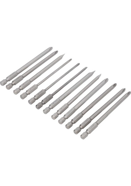 12 Adet Tornavida Bit Seti Yuvası Çapraz Vida Uçları 100MM Donanım Araçları (Yurt Dışından)