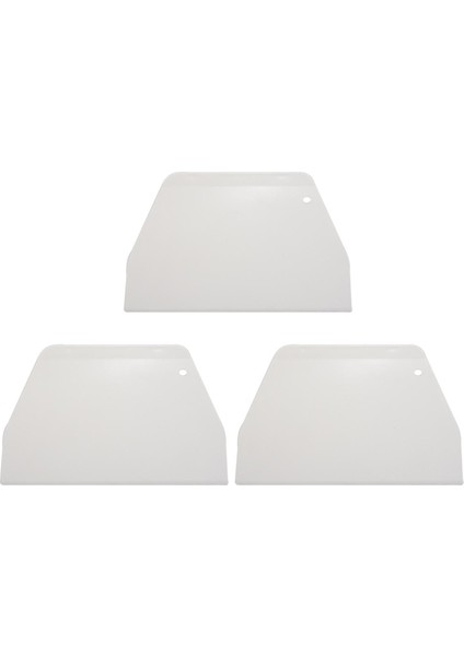 3x 19 cm x 12.5 cm Düz Beyaz Plastik Kek Dekoratör Hamur Pasta Kazıyıcı Aracı (Yurt Dışından)
