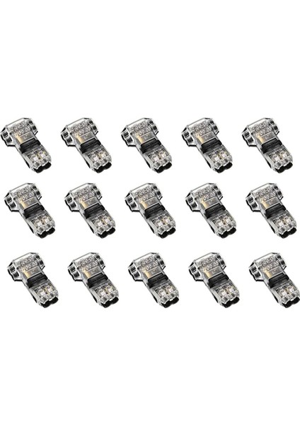 Arelene 15 Adet 3 Yollu 2 Pinli Tel Konnektörler Alçak Gerilim Evrensel Kompakt T-Tap Tel Konnektörleri 18-22 Awg Kablo Için Sıyırma Yok (Yurt Dışından)