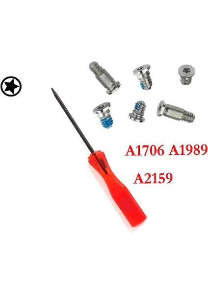 Dizüstü Bilgisayar Alt Kasa Arka Kapak Vidası MacBook Pro 13 Inç A1706 A1989 A2251 A2159 Dizüstü Bilgisayar Alt Vida Gri (Yurt Dışından) modelleri