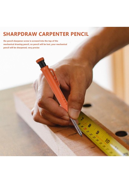 Marangoz Kalemi-2 x Ahşap Işleme Kalemi (1 Turuncu/1 Siyah-Yedek Dahil) 2 Kutu x Yedek (6 Siyah/3 Sarı/3 Kırmızı)-Fotoğraf Rengi B (Yurt Dışından) fiyatları