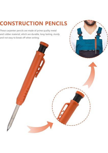 Marangoz Kalemi-2 x Ahşap Işleme Kalemi (1 Turuncu/1 Siyah-Yedek Dahil) 2 Kutu x Yedek (6 Siyah/3 Sarı/3 Kırmızı)-Fotoğraf Rengi B (Yurt Dışından) fırsatları