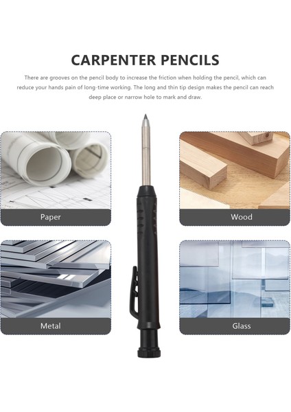 Marangoz Kalemi-2 x Ahşap Işleme Kalemi (1 Turuncu/1 Siyah-Yedek Dahil) 2 Kutu x Yedek (6 Siyah/3 Sarı/3 Kırmızı)-Fotoğraf Rengi B (Yurt Dışından) indirimleri