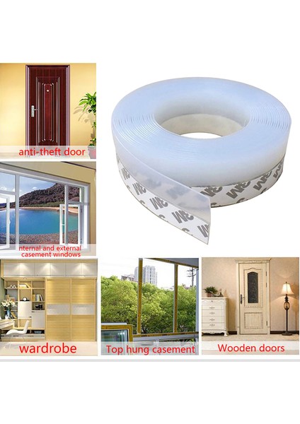 5m 35MM Kendinden Yapışkanlı Kapı Cam Sızdırmazlık Bandı Kapı Alt Yalıtım Şeridi (Yurt Dışından)