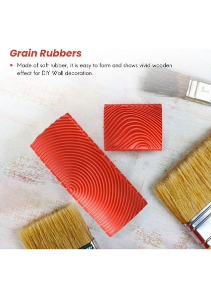 Adet Ahşap Tahıl Aracı Seti Kauçuk Ahşap Tahıl Desen Duvar Boyası Boyama Aracı Duvar Tablosu Dekorasyon Dıy (Yurt Dışından) fiyatları