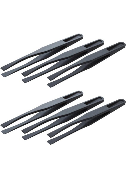 115MM Uzun Düz Uçlu Siyah Plastik Anti-Statik Cımbız 3'lü (Yurt Dışından)