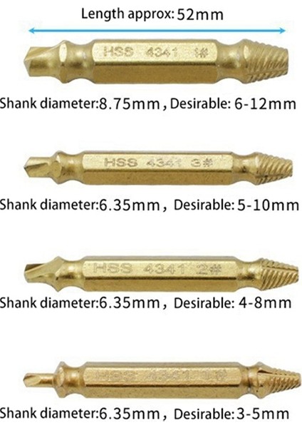 12 Adet Matkap Ucu Seti Matkap ve Musluk Setleri Hss Hex Shank Bit Esnek Mil Kırık Vida Çıkarıcı Aracı Aksesuarları (Yurt Dışından)